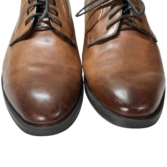 WINTHROP Callan Brown Leather Oxford Dress Shoes Men Size 11 Cognac Old Money - Picture 7 of 9